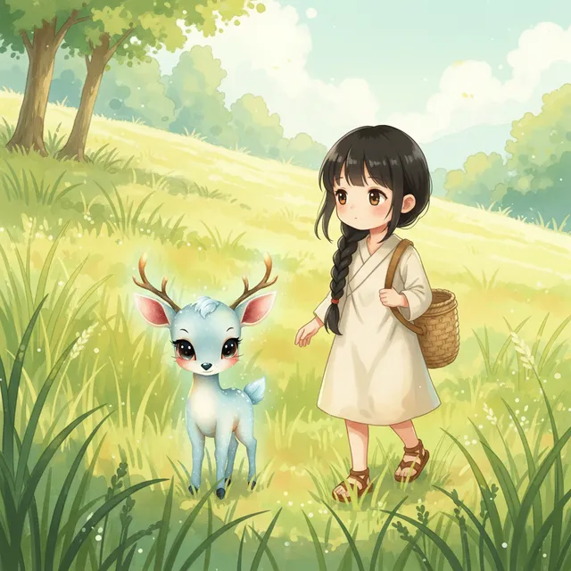 Soft Anime-style AI comic panel sample generated with Comicory