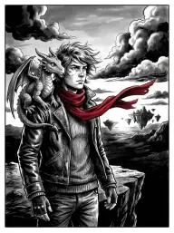 Noir (B&W) art style sample